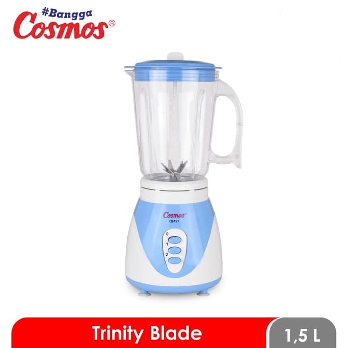 COSMOS CB 191 - Blender Plastik Trinity 1,25 Liter 2in1 2 Tabung