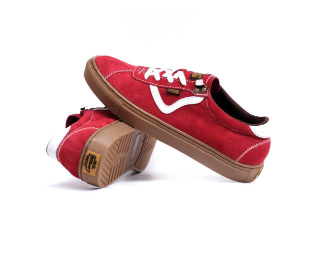 Sepatu Lokal Shoes Local Pride Cevany Ballad Os Low Cut Red Gum