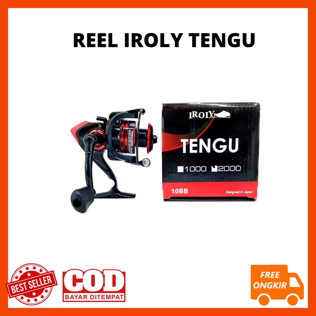 Reel Pancing IROLY TENGU 10BB ALUMUNIUM SPOOL Sangat Murah Designed in Japan