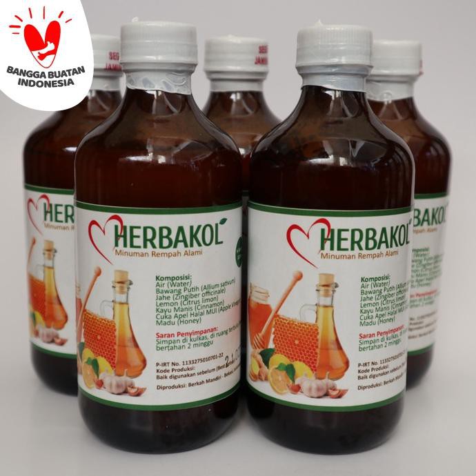 

Obat herbal bawang putih jahe lemon cuka apel madu - HERBAKOL