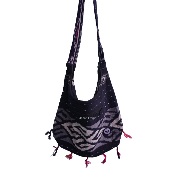 Janari Ethnic - Sling Bag Tenun Tas Selempang Tenun Bahan Kain Tenun Motif Toraja