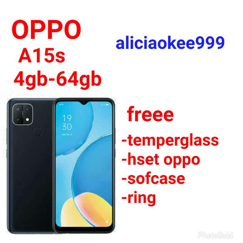 Oppo A15s ram4gb internal64gb garansi resmi oppo