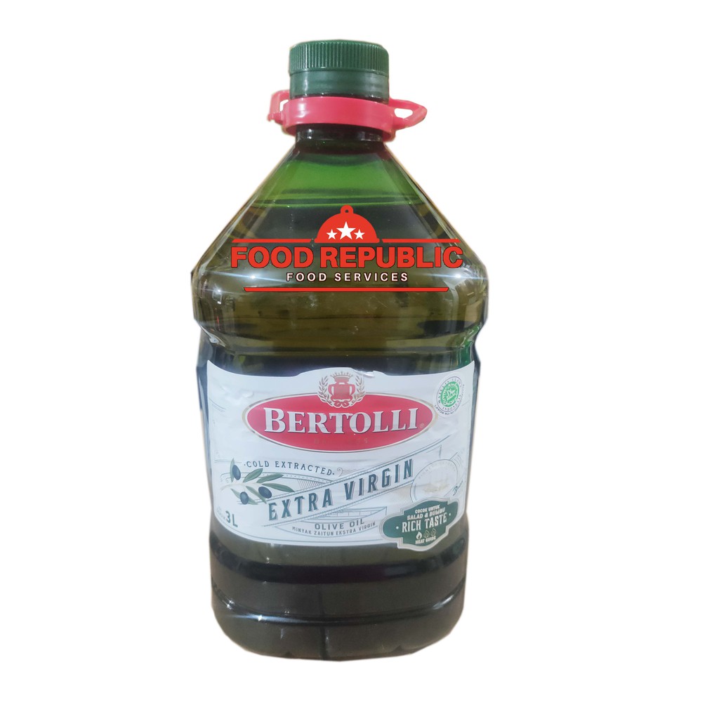 BERTOLLI EXTRA VIRGIN OLIVE OIL 3 LITER - MINYAK ZAITUN MURNI HALAL