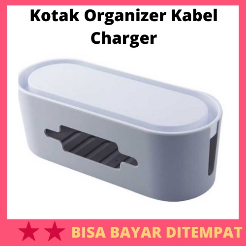 Kotak Organizer Kabel Charger Wire Cable Management Box / Kotak Organizer Box Wadah Tempat Penyimpan