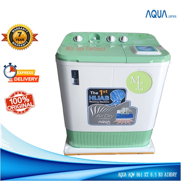 Mesin Cuci 2 Tabung AQUA QW 861 XT 8.5 KG Hijab Airdry Water Selector