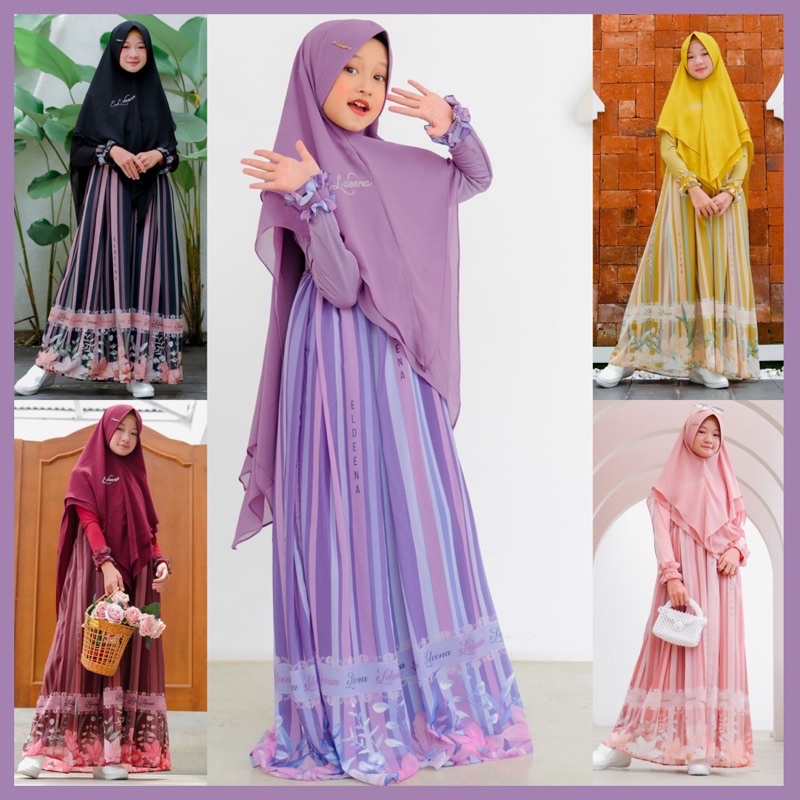 Umaizah Set Syari Family Anak Kids Original By Eldeena