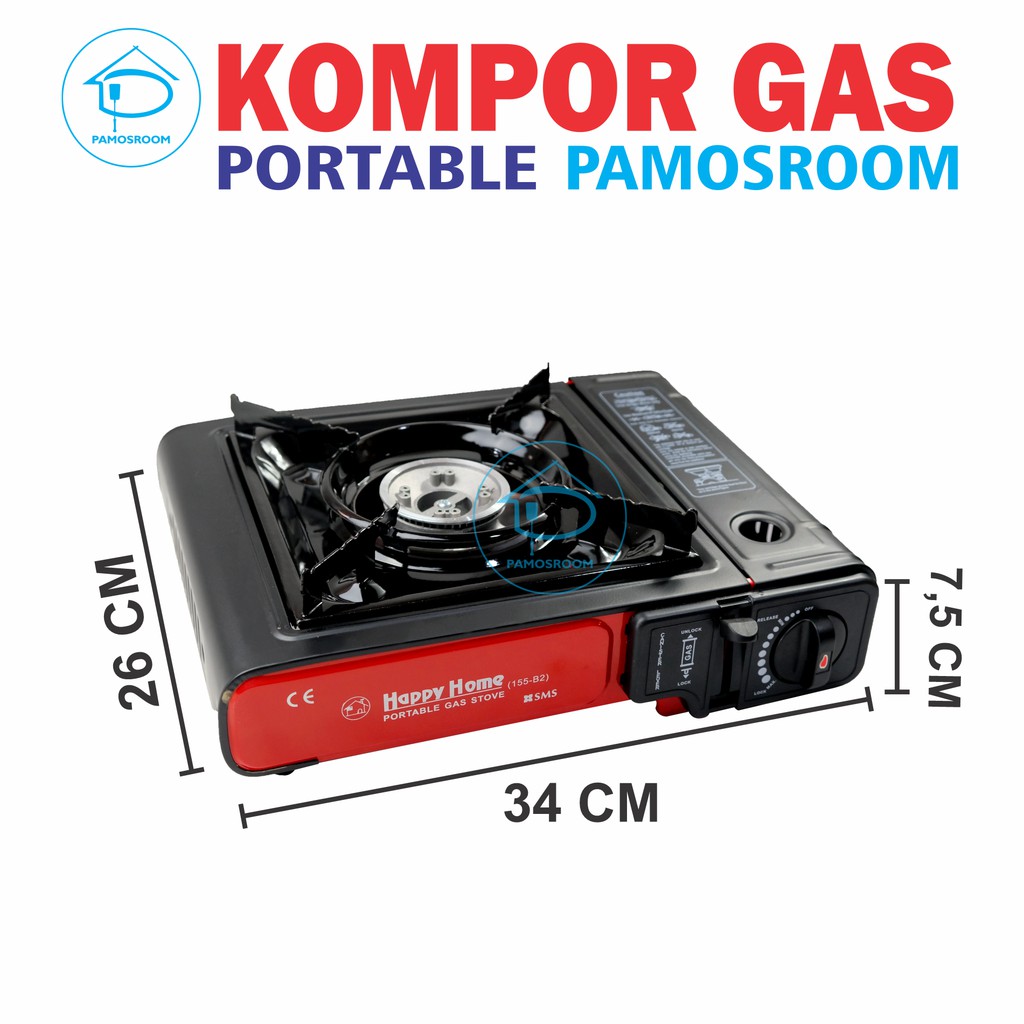 Happy Home Portable Gas Stove Kompor Portabel Gas 2 Fungsi