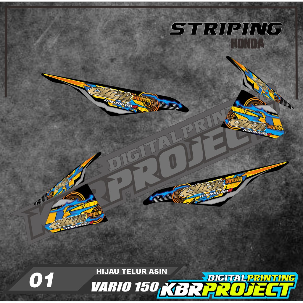 (COD) stiker motor striping VARIO 125 / 150 LED 2015 aksesoris motor sticker Variasi thailook