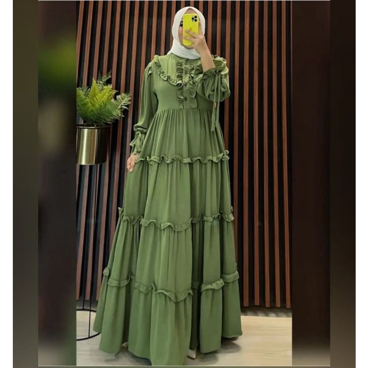 Cringkle Quail Maxy Gamis Pesta / Gamis Kondangan / Gamis Malaysia
