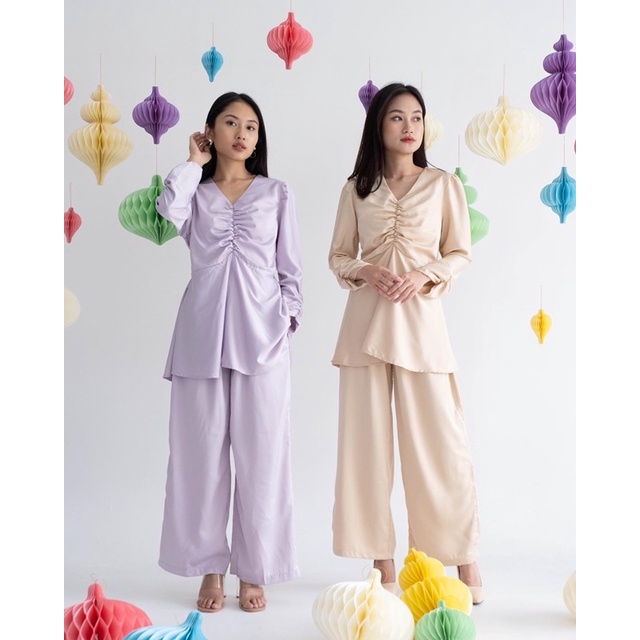 IWEARGRACIE - RAYA IN PASTEL COLLECTION - NOAH SET / SETELAN MUSLIM WANITA / SETELAN CELANA PANJANG