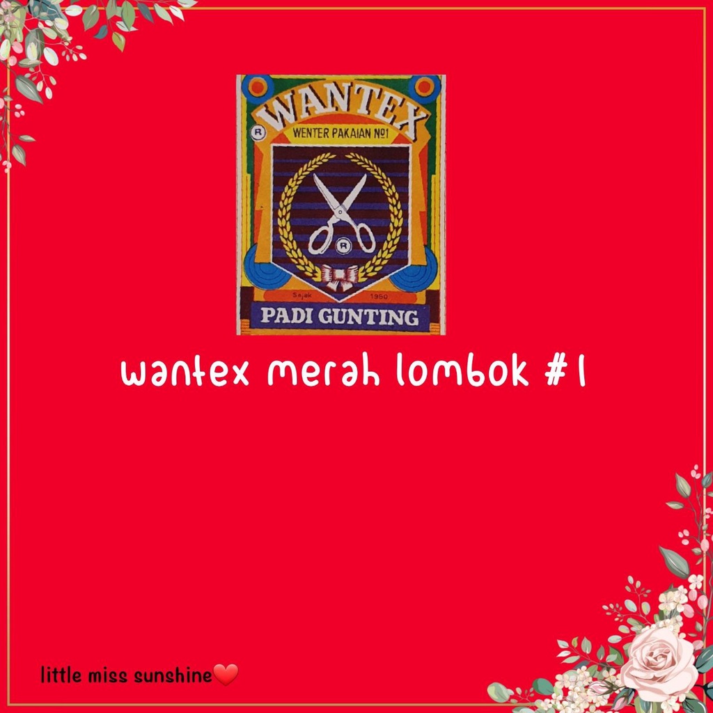 WANTEX WARNA MERAH LOMBOK 1 Wenter Padi Gunting Pewarna Tie Dye Baju Sumbo Sumba Kain Cotton Satuan Ecer Grosir Jumputan Ikat Art Celup Wantek Pakaian Warna Baru Murah Bagus Kualitas DYE TIE Baik Quality Malang Lancar Grosir Warna Pakaian Pewarna Wenter