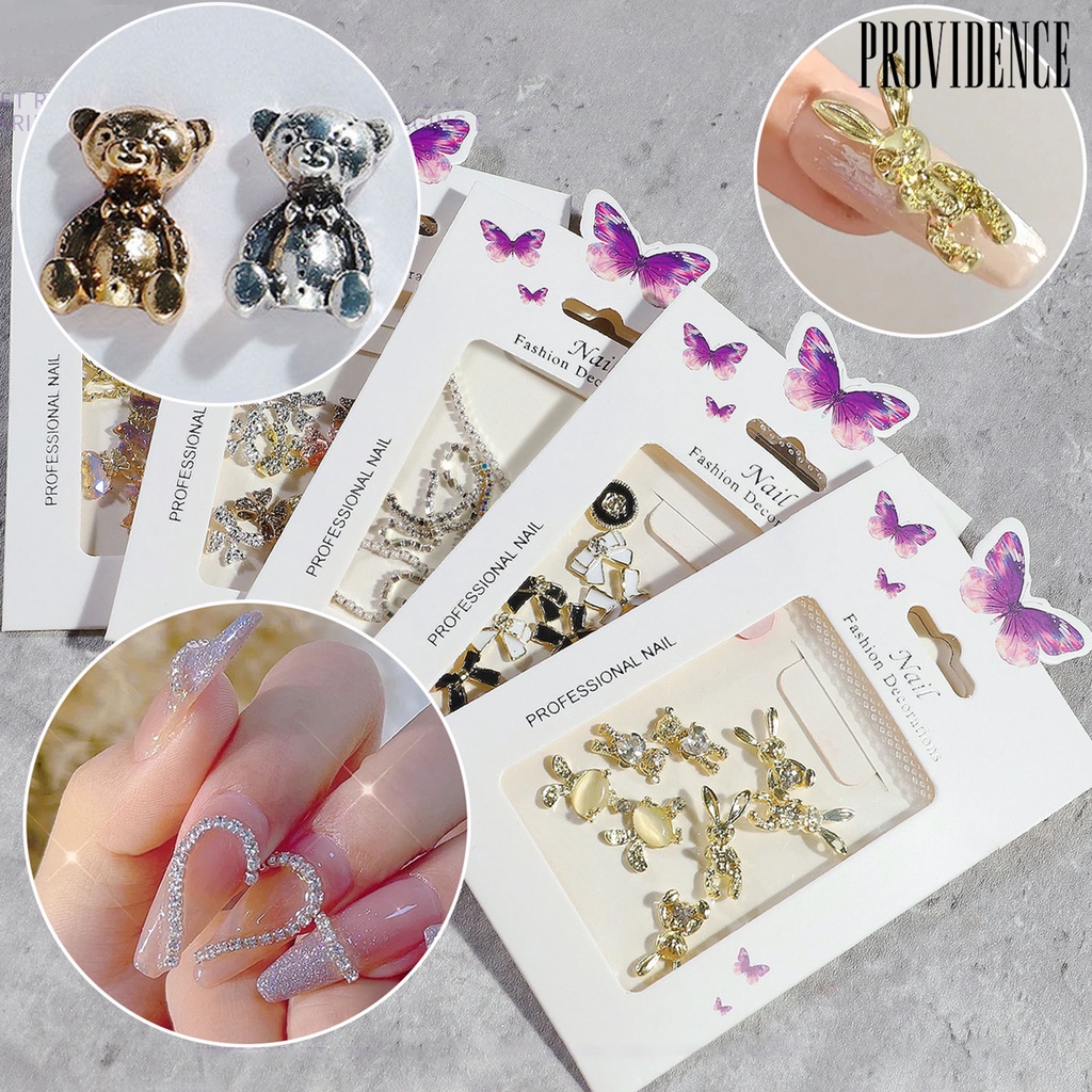 1 Kantong Ornamen Pita Aurora Coating AB Coating Bahan Alloy Aneka Bentuk Untuk Dekorasi Nail Art