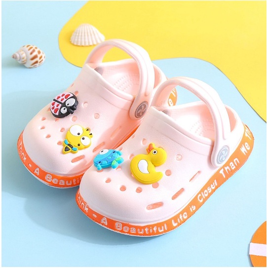 Sandal Anak Laki Laki Anak Bahan EVA Aneka Warna Motif Kartun BEBEK IKAN HEWANAN Untuk Anak IMPOR