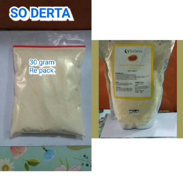 So derta peel off mask powder soderta masker wajah bubuk gold isi 30 gram refill