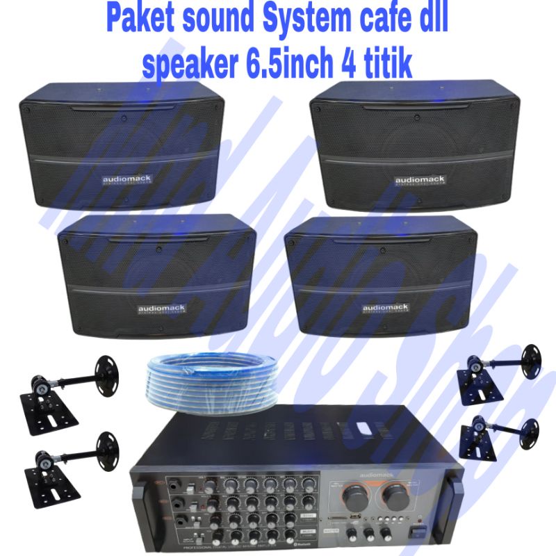 Jual Paket sound system karaoke atau cafe speaker 6,5inch 4titik TOP 5