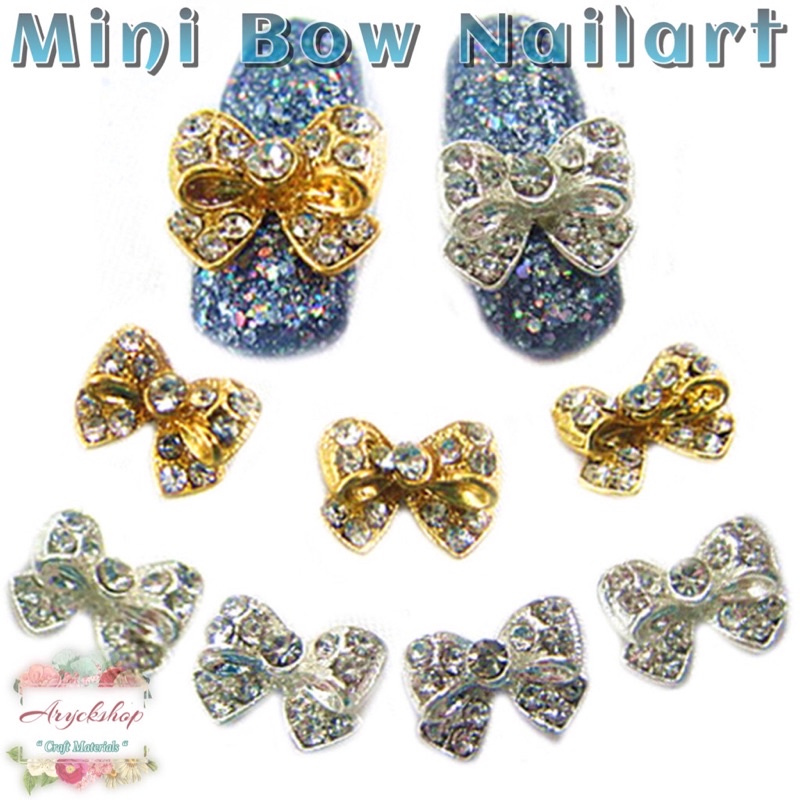 BOW SIMPUL MINI NAILART harga Per pcs Aksesoris Nailart Kuku Palsu