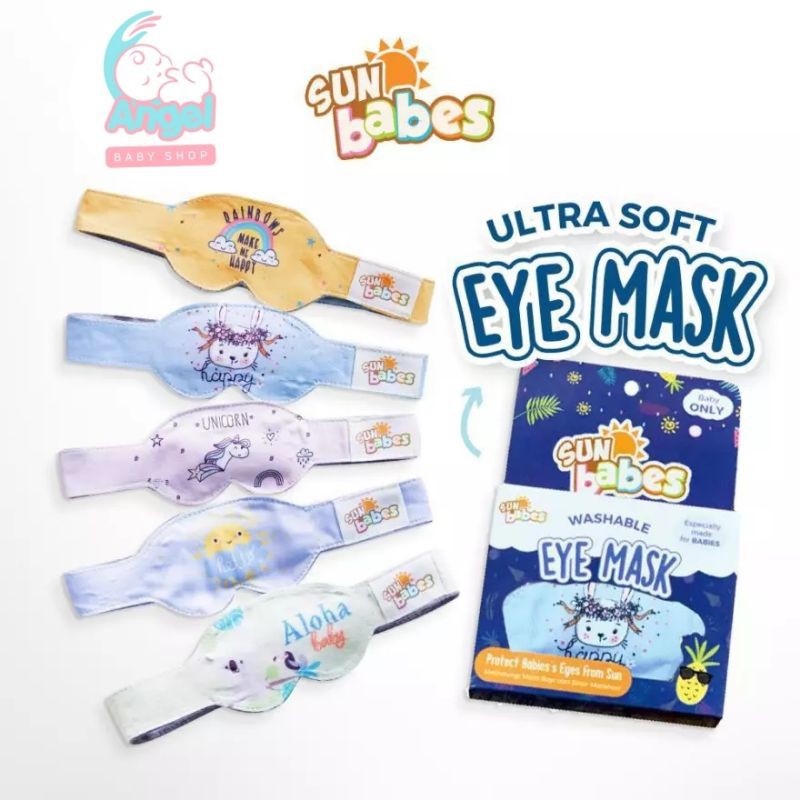 penutup mata Sun Babes washable Eye Mask ( Non KARAKTER) BOX