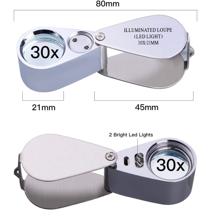 

COVID Magnifier Lup Luv Kacapembesar Kaca Pembesar Tangan Handheld 40X