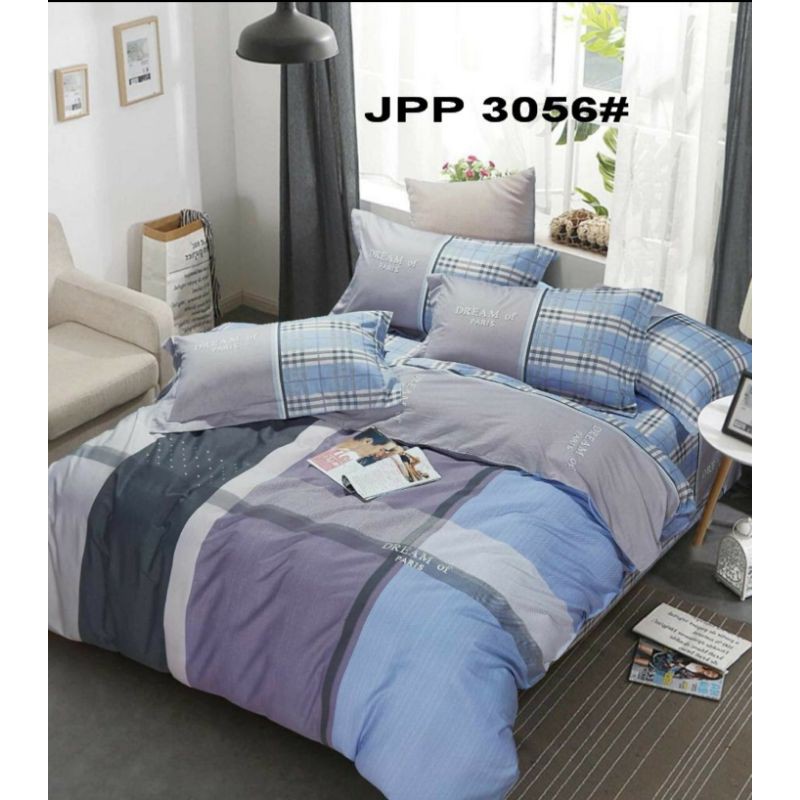 Sprei Katun Jepang Panel Motif Garis T.30