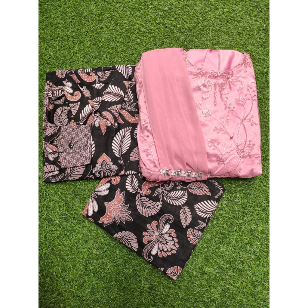 TERLARIS - BISA COD | BAJU BATIK COUPLE KEBAYA MODERN BRUKAT | KEBAYA PESTA SERAGAMAN OUFIT KONDANGAN KEKINIAN | BAJU NIKAHAN BRIDESMAID TUNANGAN LAMARAN KEBAYA WISUDA-Dustypink