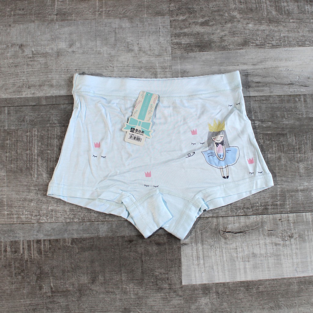 Boxer anak perempuan bahan katun impor isi 4 dengan ziplock pouch Celana dalam boxer anak cewe lucu