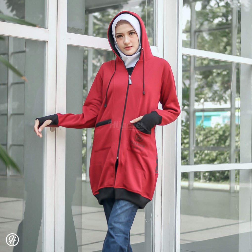 HIJACKET YUKATA Jaket Hijabers Muslimah Hoodie Muslim Jacket Wanita-5