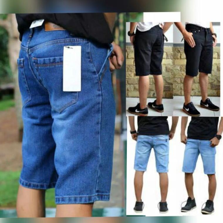 Jto31au22ᵞ– CELANA JEANS PENDEK PRIA COWOK CELANA JIN LAKI LAKI DENIM MURAH