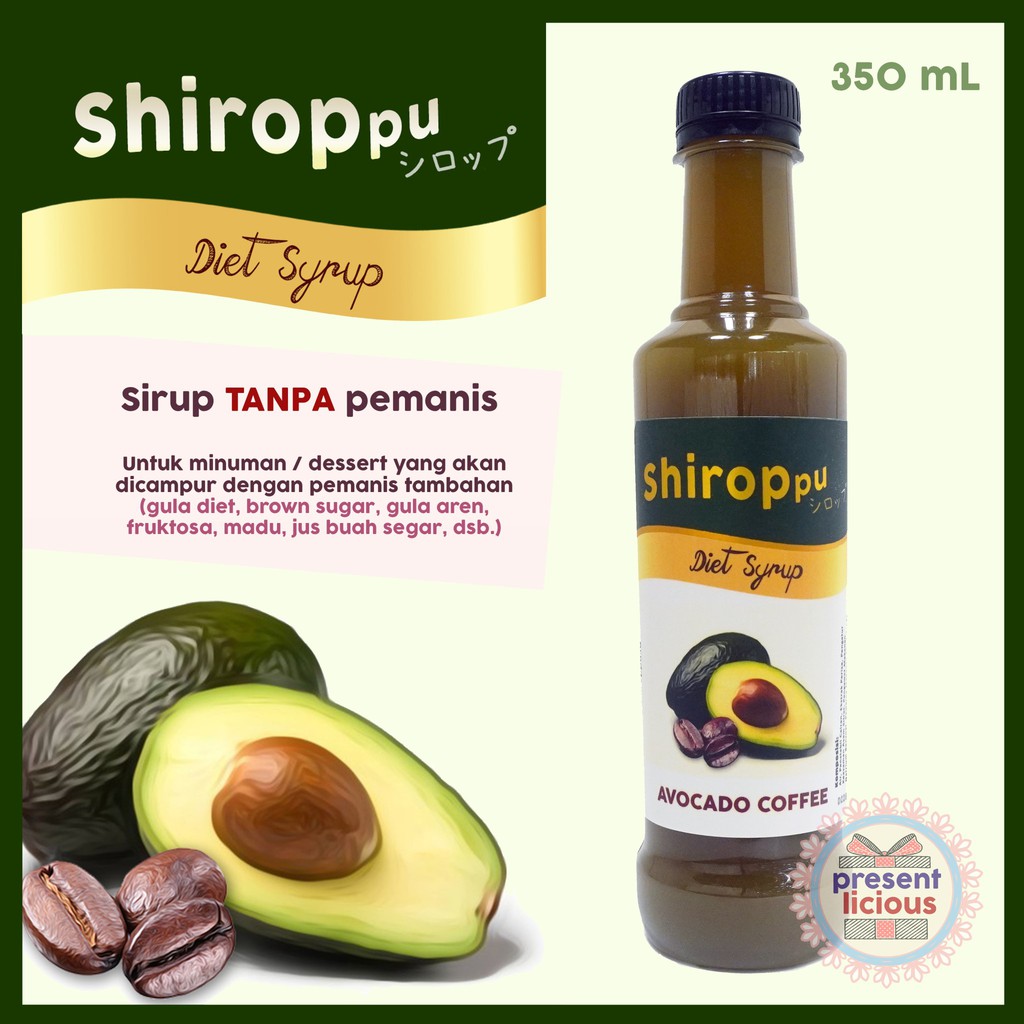 

Avocado Coffee | Shiroppu Diet Syrup 350 mL | Sirup Rasa Alpukat Kopi Tanpa Pemanis