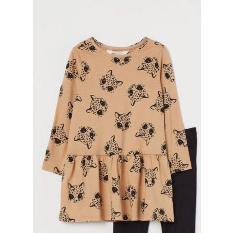 HM dress girls choco cat