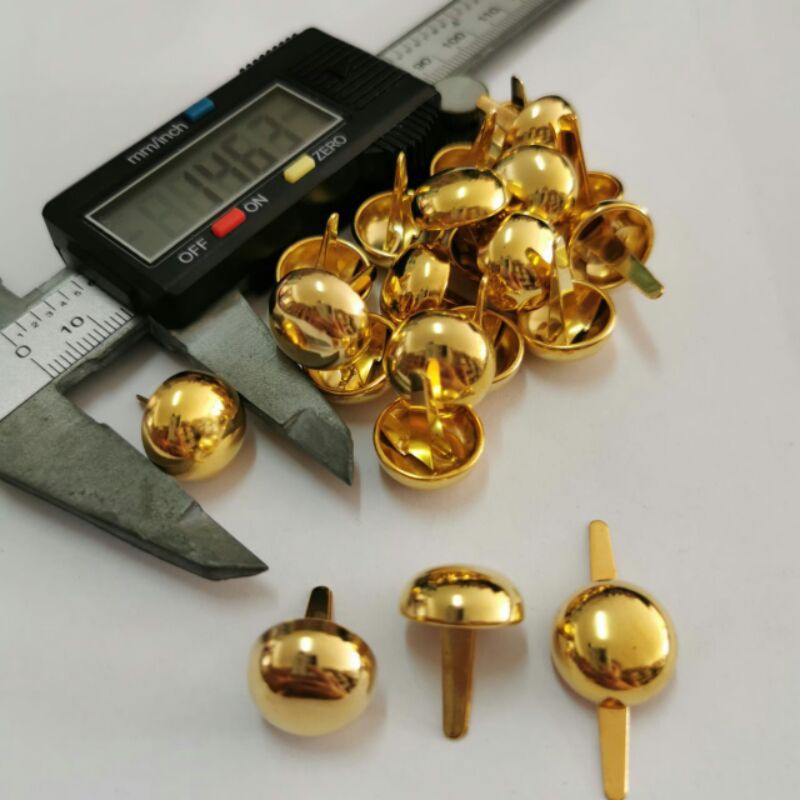 

topong bulat 15mm / kaki tas bulat 1,5cm gold / 120pcs