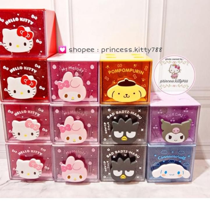 Original LACI KOTAK KECIL TRANSPARAN (9X9X8) BOX LACI MINI LACI SERBAGUNA LACI CANTIK LUCU KARAKTER