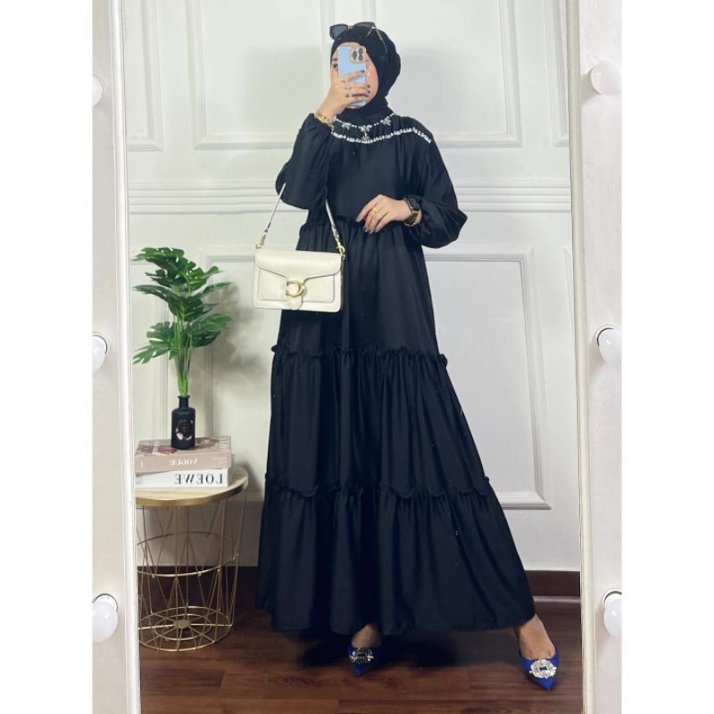 felicia dress raya coll gamis wanita terbaru dress wanita terbaru