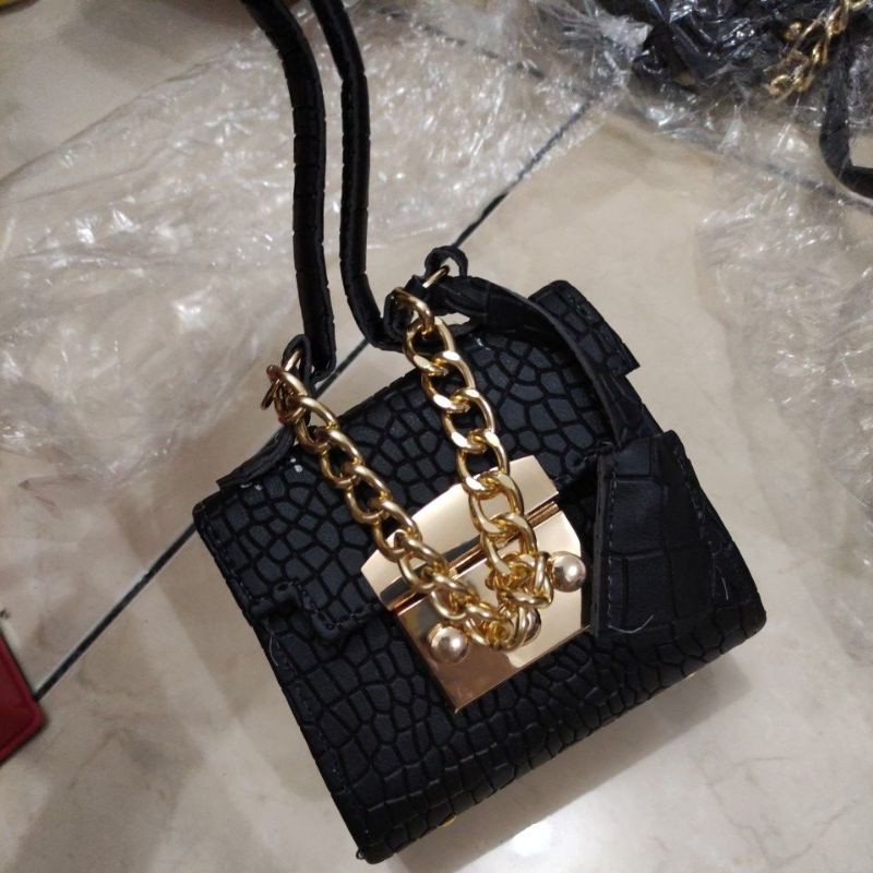 TAS SUPER MINI WANITA CROCO LIMITED EDITION