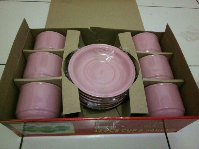 6 Pcs Cangkir & 6piring Tatak Nikura.gratis Buble Wrap