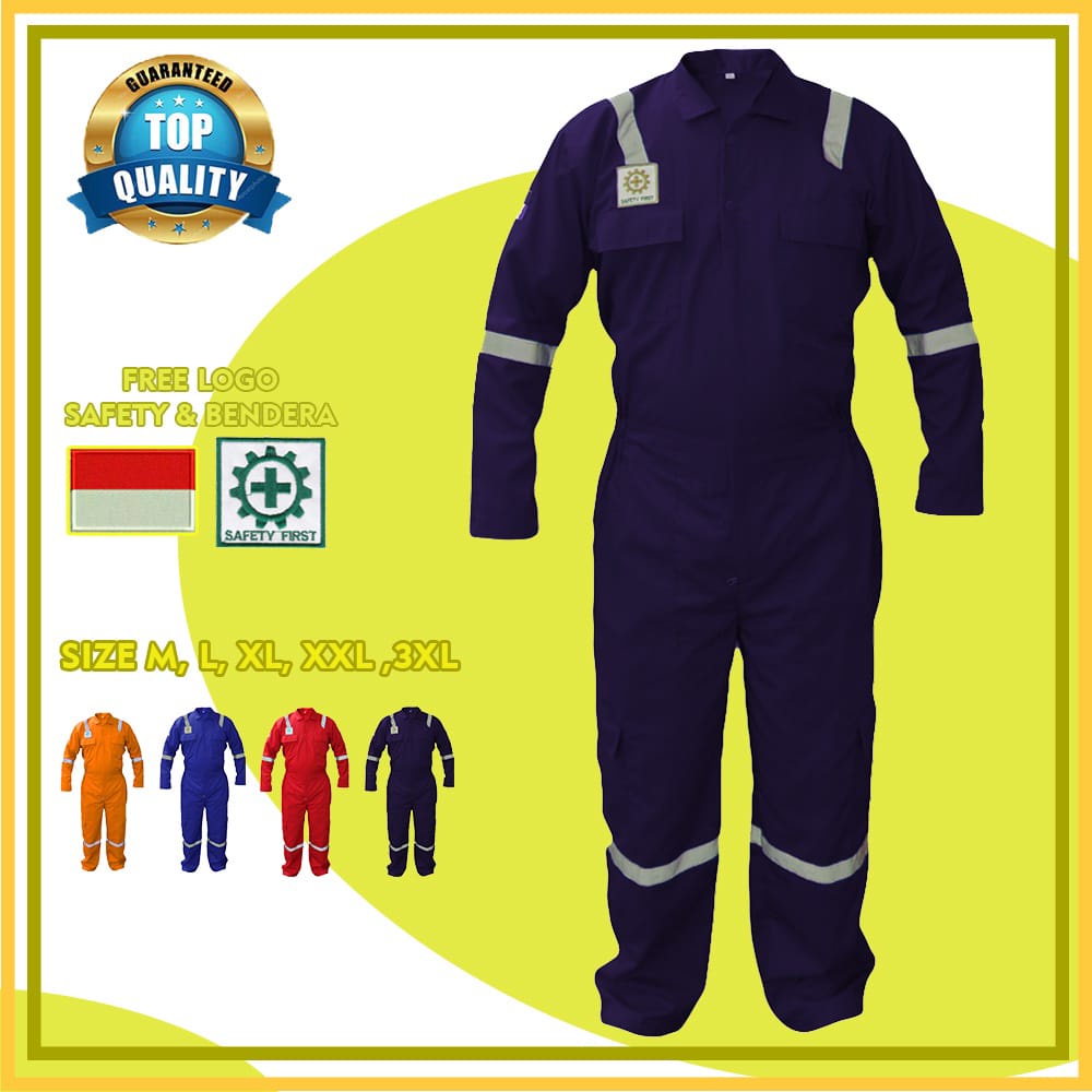 Wearpack Coverall Katelpak | Baju Bengkel Safety Terusan