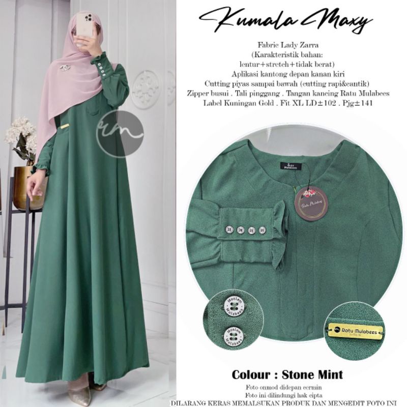 KUMALA MAXY DRESS WANITA MATERIAL LADY ZARRA  BY RATU MULABEES