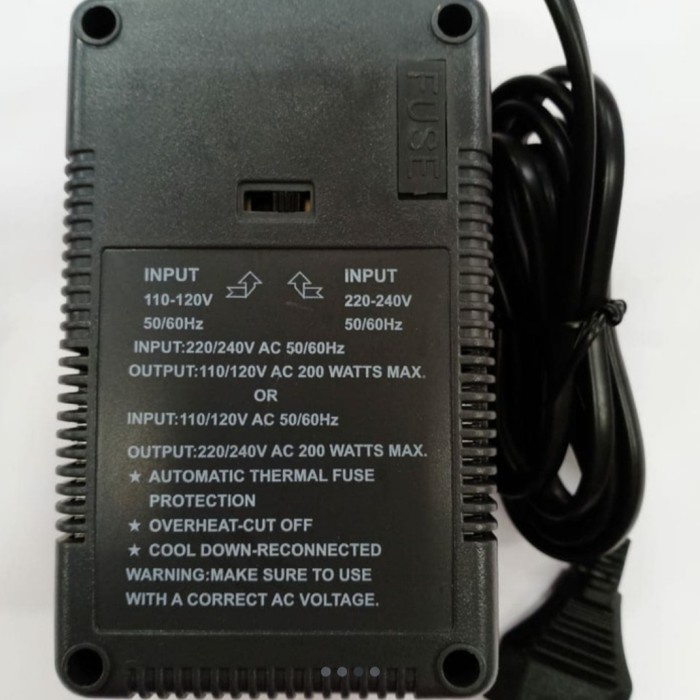 Internasional Dual Voltage AC Converter SANFIX SC 200 / SC200 / SC-200