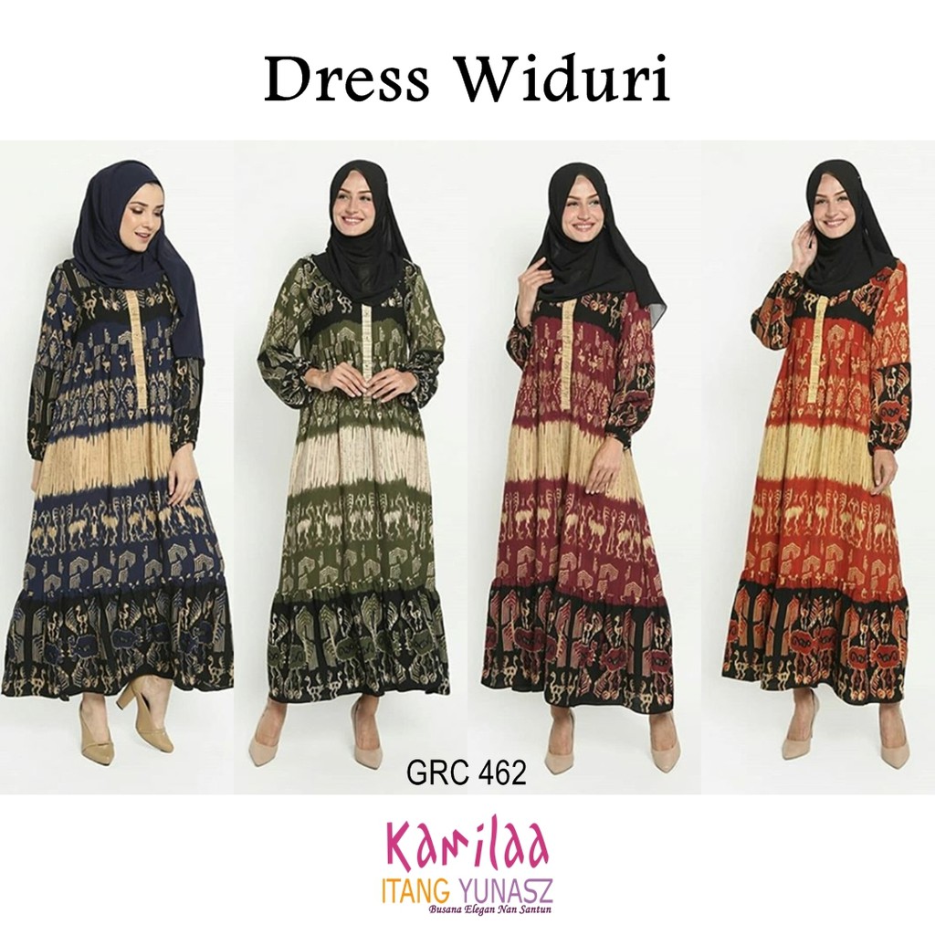 Gamis Dress Abaya Muslim Batik Widuri - Kamilaa by Itang Yunasz