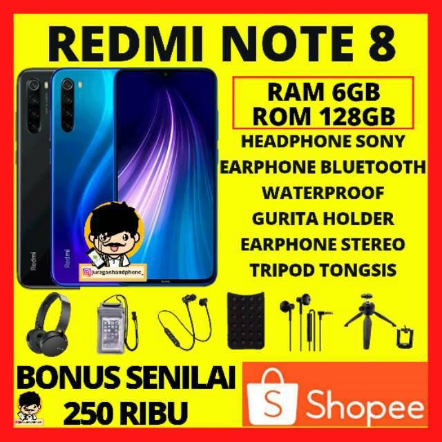 REDMI NOTE 8 RAM 6/128 GARANSI RESMI 1 TAHUN XIAOMI REDMI