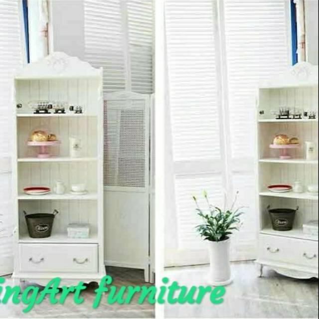 Lemari hias || lemari duco putih