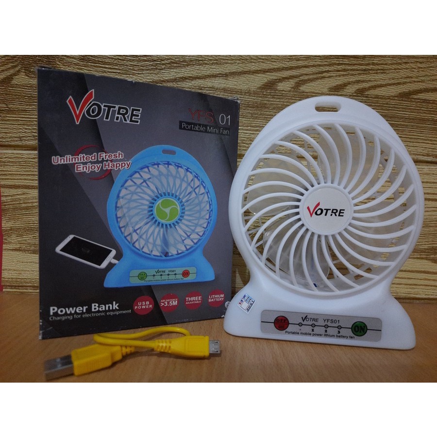 KIPAS ANGIN MINI PORTABLE VOTRE YFS01| KIPAS PORTABLE MINI FAN ADVANCE - WARNA RANDOM