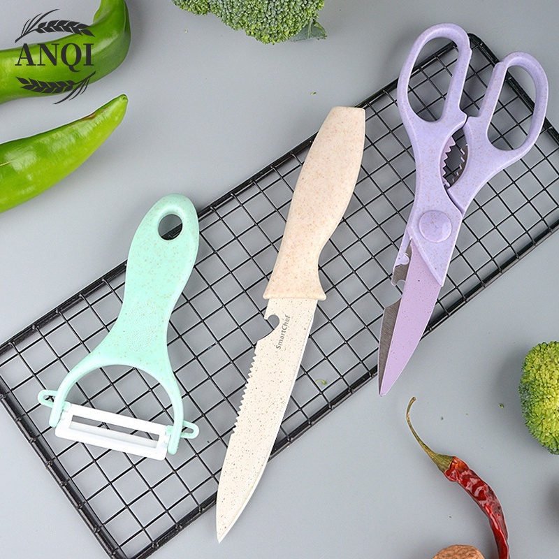 ANQI1888 Pisau Dapur Set isi 6pcs Kitchen Knife Set Multicolor Knife Set Gift Premium 6in 1 VS-1817