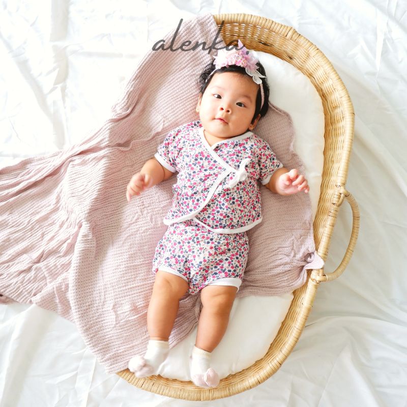 Alenka - Newborn Button Set / Setelan Baju Bayi (Kancing)