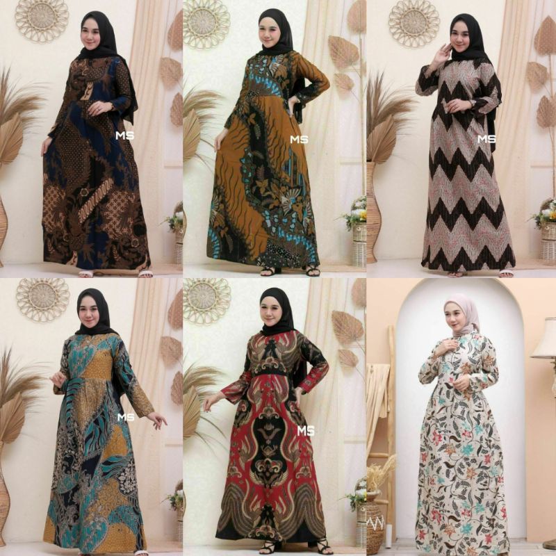 MS GAMIS BATIK FASHION SRIWEDARI MAXI BUMIL/BUSUI BUSANA MUSLIM