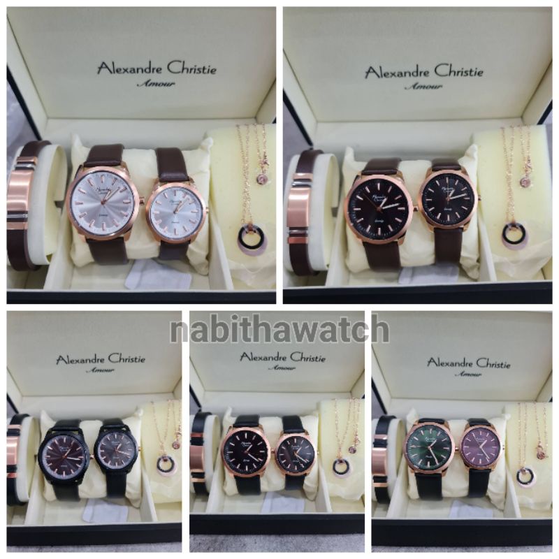 Jam Tangan Couple Alexandre Christie Amour AC8664 New 8664 Original Garansi Resmi