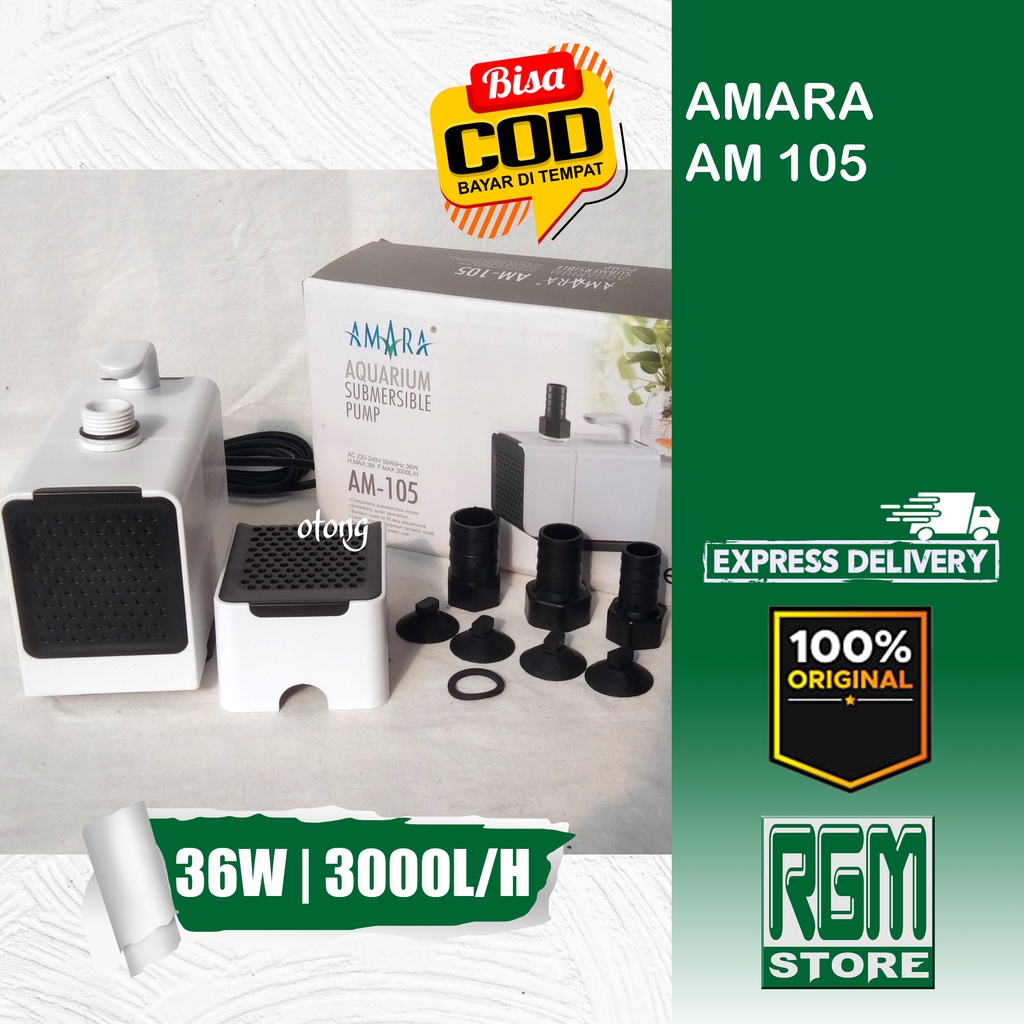 Amara AM 105 AM105 Mesin Pompa Power Head filter aquarium kolam ikan