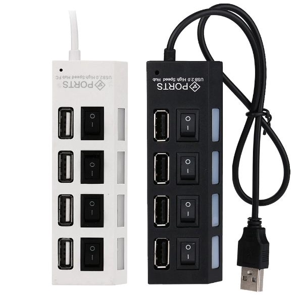 #LC-AccComp USB HUB 4 Port USB 2.0 Hub On/Off Switches