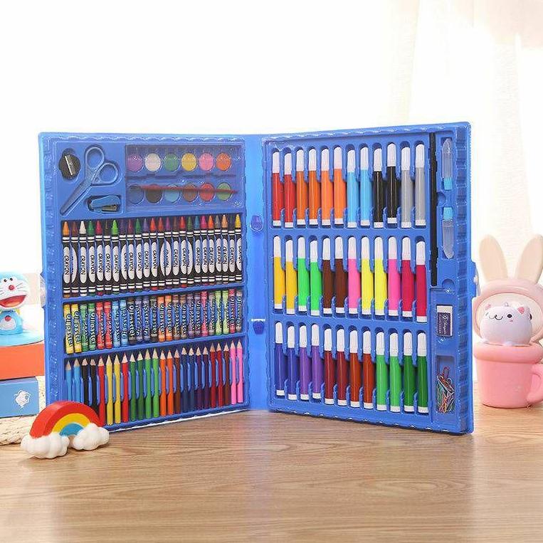 

[K-OIW ☎] Homeeasy Oil Pastel Crayon & pena cat air & sikat minyak 150 Macam Warna Set 150 Buah Set Kuas Lengkap Travel Kit - CP4-amanah