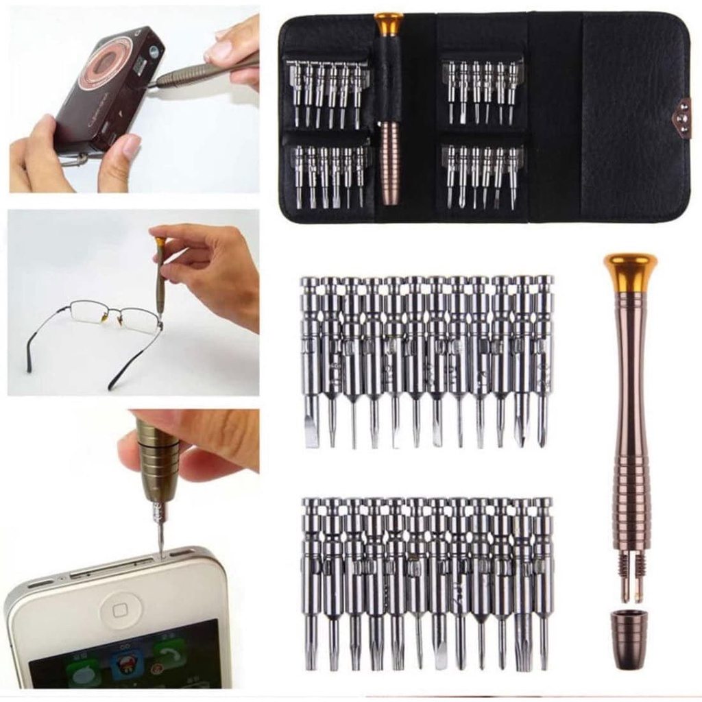 OBENG SET TROX SCREW 25IN1 REPARASI HP HANDPHONE IPHONE LAPTOP GADGET