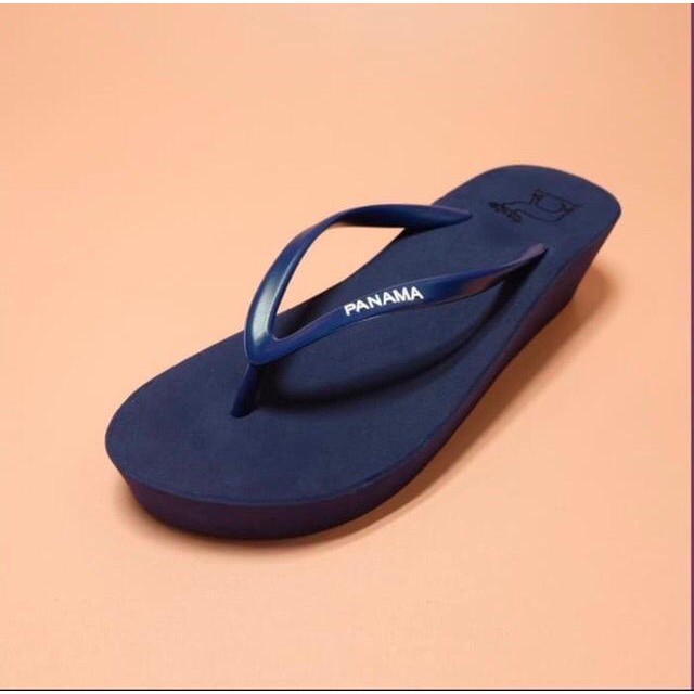 Sendal Panama Chloe Wedges Navy